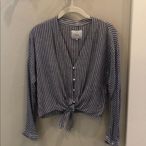 Rails pinstripe cropped top.